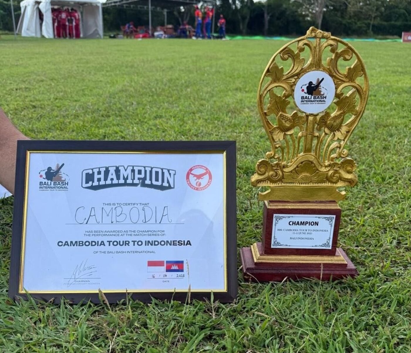 Cricket championship trophy