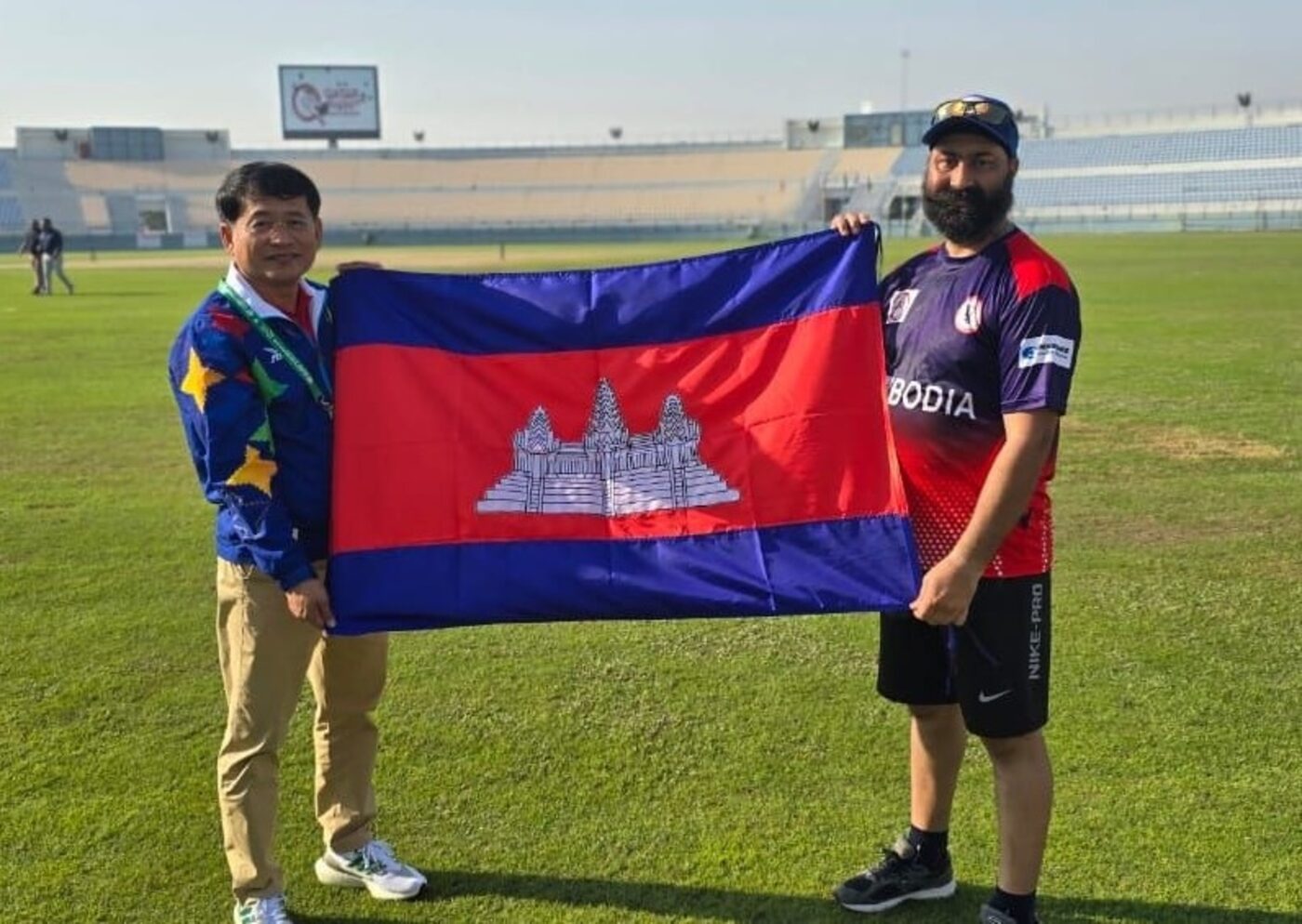 Cricket flag presentation ceremony